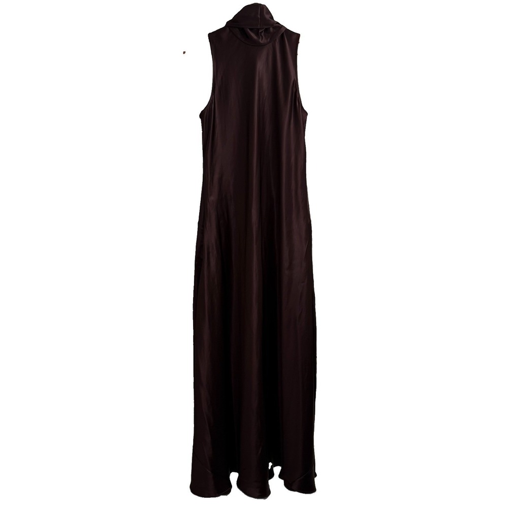 REISS  Satin Cape Maxi Dress - Burgundy Size Us 6, UK 10 - Picture 4 of 8